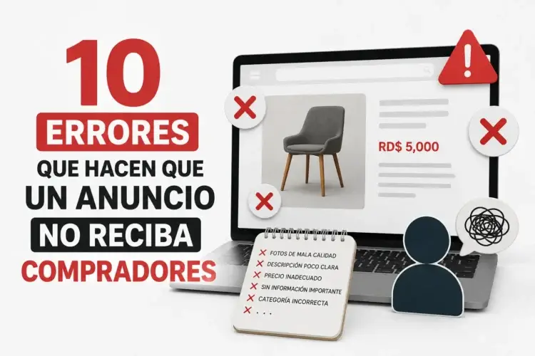 10 errores que hacen que un anuncio no reciba compradores