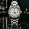 Rolex Day-Date Baguette Plateado-Blanco